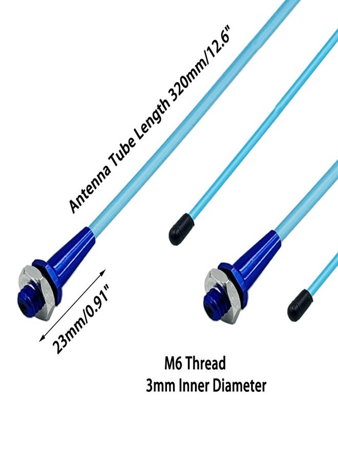 URIMPAVIDO 2PCS RC Boat Plastic Antenna Base Tube Sleeve with M6 Aluminium Antenna Base and Cap for RC Boat Ship Car Truck DIY Model Boat Building Accessories (Blue, 320mm Length) - Image 3